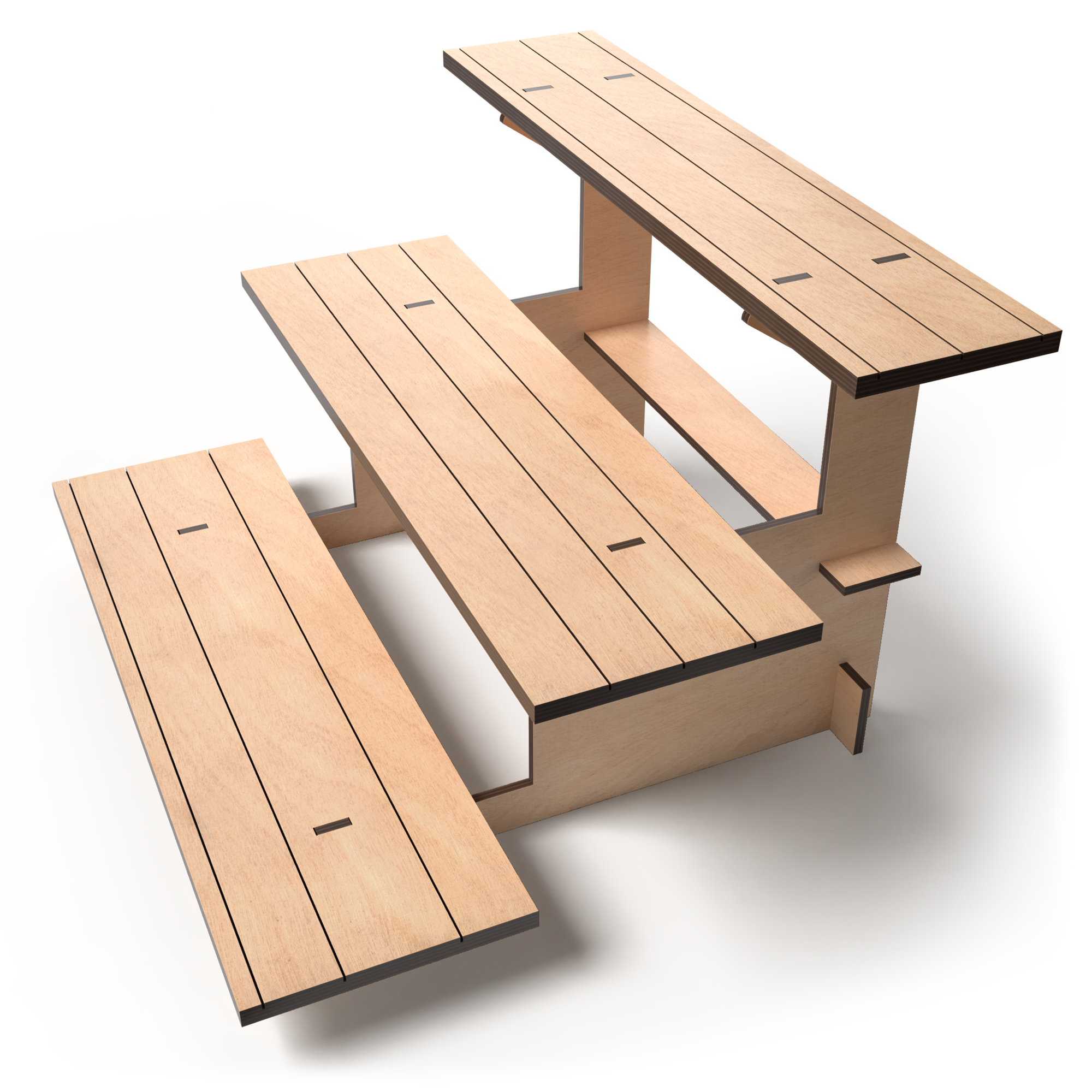 Wooden Straight Display Natural